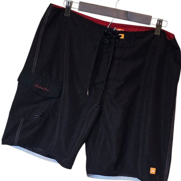 Men's Black QUICKSILVER Board Shorts sz 34 - Picture 1 of 5